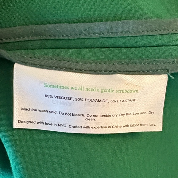 MM Lafleur Kenny Shamrock Green Ponte Knit Double Breasted Blazer - 12 - Picture 13 of 15